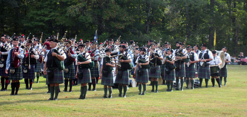 Balmoral Pipes and Drums, Massed Bands, Ligonier Highland Games.